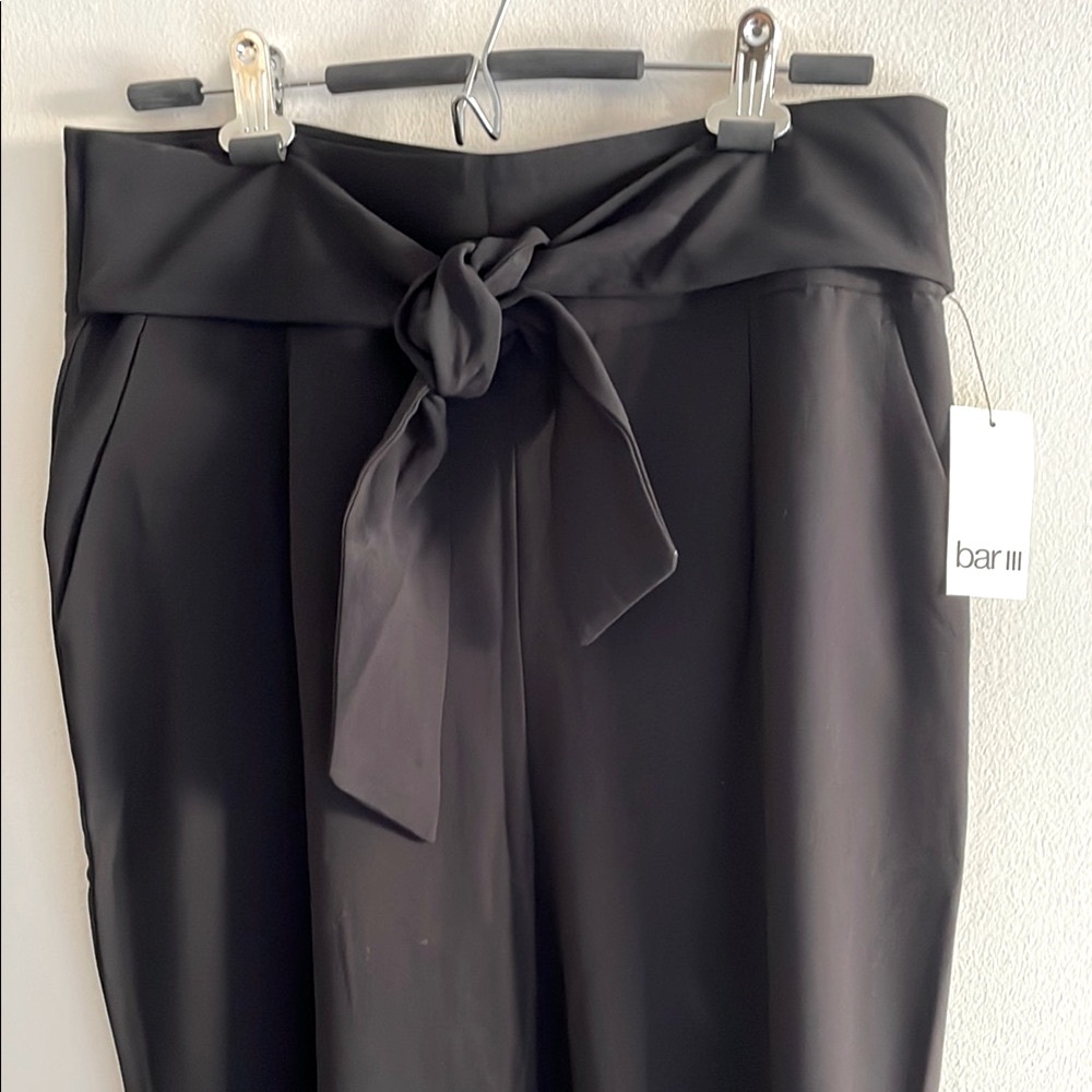 NEW! Bar III Women's Elegant Black Sash Pants